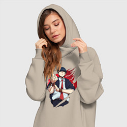 Женское худи-платье Мэш Бёрндэд маг, цвет: миндальный — фото 2