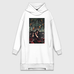 Женское худи-платье Усянь Вэй повелитель мертвых, цвет: белый
