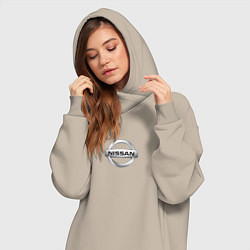 Женское худи-платье Nissan brend, цвет: миндальный — фото 2
