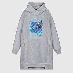 Женское худи-платье Яньцин - Хонкай Стар Рейл, цвет: меланж