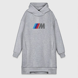 Женское худи-платье BMW logo sport, цвет: меланж
