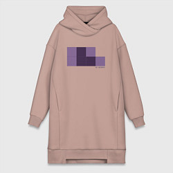 Женское худи-платье Око Эндердракона, цвет: пыльно-розовый