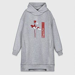 Женское худи-платье Depeche Mode - Roses violator, цвет: меланж