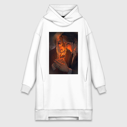 Женская толстовка-платье Патриотизм Мориарти Шерлок Холмс Детектив / Белый – фото 1