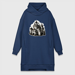 Женская толстовка-платье Старинный замок