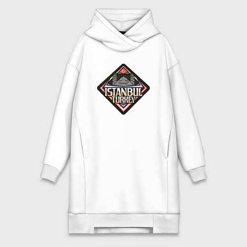 Женская толстовка-платье Турция Стамбул / Белый – фото 1