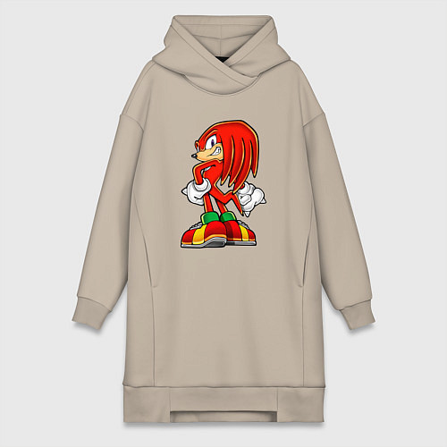 Женская толстовка-платье Наклз из соника / Миндальный – фото 1