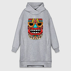 Женское худи-платье Tiki mask, цвет: меланж