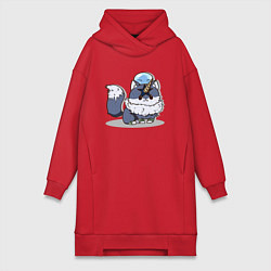 Женское худи-платье О моём перерождении в слизь Римуру Темпест на волк, цвет: красный