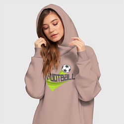 Женское худи-платье Football game, цвет: пыльно-розовый — фото 2