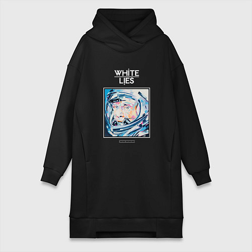 Женская толстовка-платье White Lies - Big TV new merch / Черный – фото 1