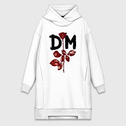 Женское худи-платье Depeche mode - violator, цвет: белый