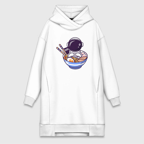 Женская толстовка-платье Ramen spaceman / Белый – фото 1