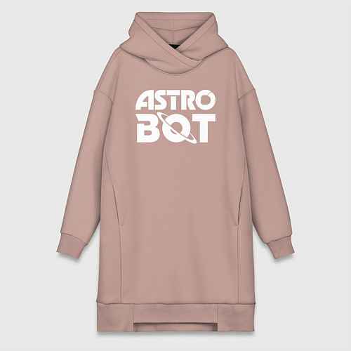 Женская толстовка-платье Astro bot logo / Пыльно-розовый – фото 1