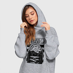 Женское худи-платье Nirvana grunge rock, цвет: меланж — фото 2