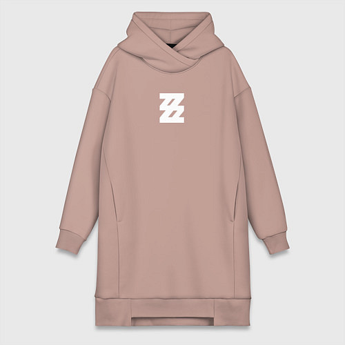 Женская толстовка-платье Zenless Zone Zero logotype / Пыльно-розовый – фото 1