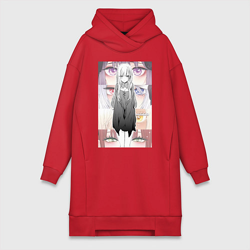 Женская толстовка-платье Эта фарфоровая кукла влюбилась / Красный – фото 1