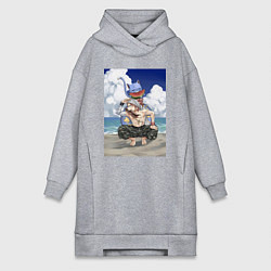 Женское худи-платье Хвост Феи Хэппи Нацу Драгнил, цвет: меланж