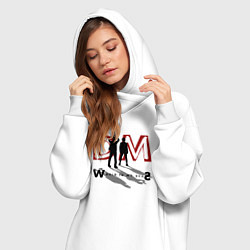 Женское худи-платье Depeche Mode - World in my eyes fletch, цвет: белый — фото 2