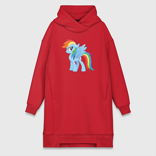 Женская толстовка-платье Рейнбоу Дэш из My Little Pony в кино / Красный – фото 1