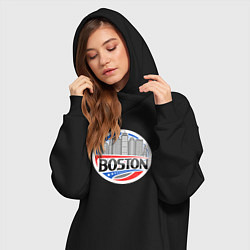 Женское худи-платье City Boston, цвет: черный — фото 2