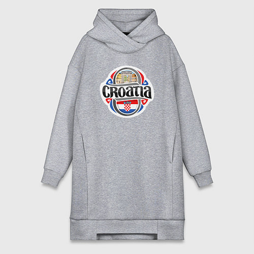 Женская толстовка-платье Croatia / Меланж – фото 1
