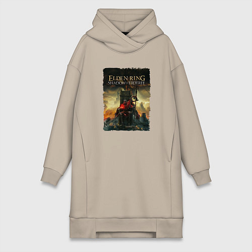 Женская толстовка-платье Shadow of the erdtree - Elden ring / Миндальный – фото 1