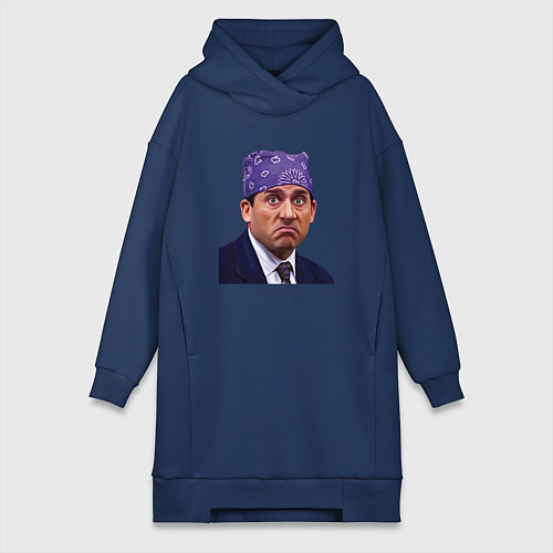 Женская толстовка-платье Prison mike Michael Scott офис / Тёмно-синий – фото 1