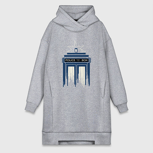 Женская толстовка-платье Light tardis / Меланж – фото 1