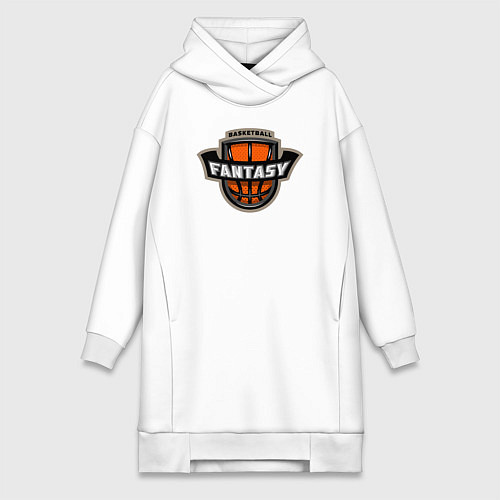 Женская толстовка-платье Basketball fantasy / Белый – фото 1