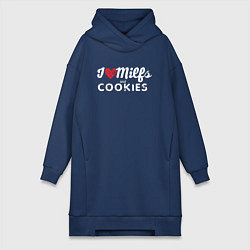 Женская толстовка-платье Milf and cookies милфа