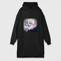 Женское худи-платье Годжо, цвет: черный