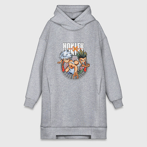 Женская толстовка-платье Hunter x Hunter Килуа и Гон / Меланж – фото 1