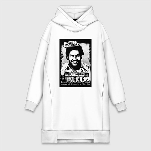 Женская толстовка-платье Escobar in the jail / Белый – фото 1