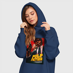 Женское худи-платье Pulp fiction - vincent and jules, цвет: тёмно-синий — фото 2