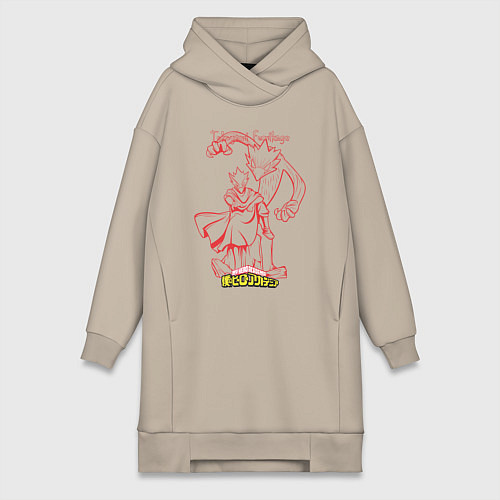Женская толстовка-платье Моя геройская академия Такаями / Миндальный – фото 1
