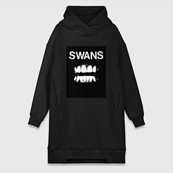 Женское худи-платье Swans Filth, цвет: черный