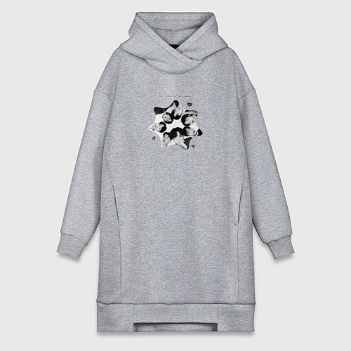 Женская толстовка-платье Seven BTS / Меланж – фото 1