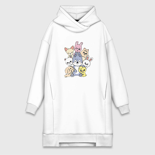 Женская толстовка-платье Skzoo Family / Белый – фото 1