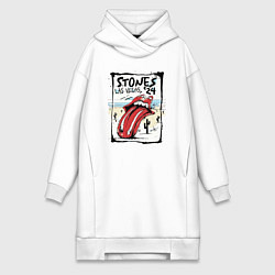 Женское худи-платье The Rolling Stones Las Vegas, цвет: белый
