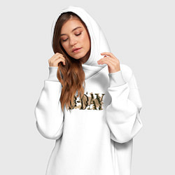 Женское худи-платье BTS Dday, цвет: белый — фото 2