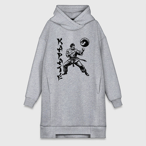 Женская толстовка-платье Karate fighter / Меланж – фото 1