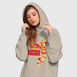 Женское худи-платье Russia, цвет: миндальный — фото 2