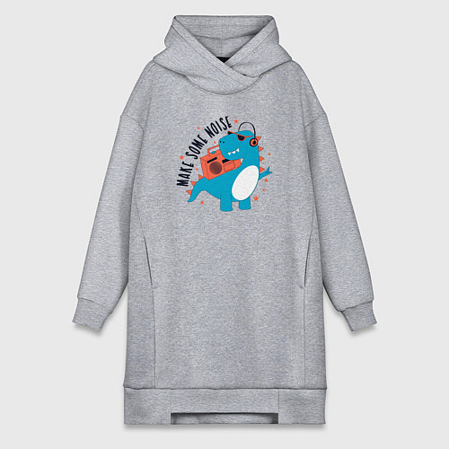 Женская толстовка-платье Давай-ка пошумим / Меланж – фото 1