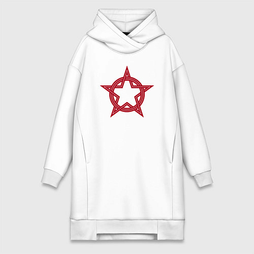 Женская толстовка-платье Red star USSR / Белый – фото 1