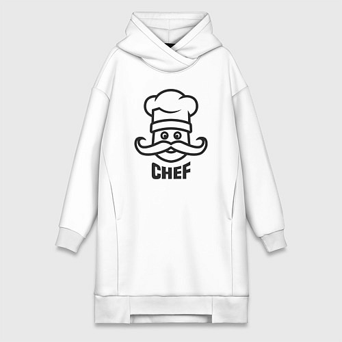 Женская толстовка-платье Chef / Белый – фото 1