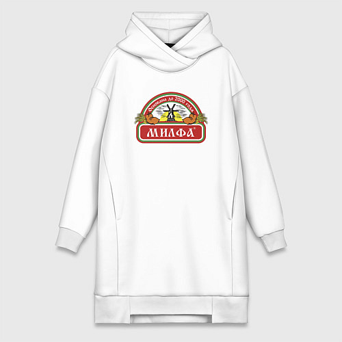 Женская толстовка-платье Милфа / Белый – фото 1