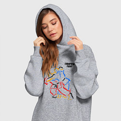 Женское худи-платье Champion - fight, цвет: меланж — фото 2