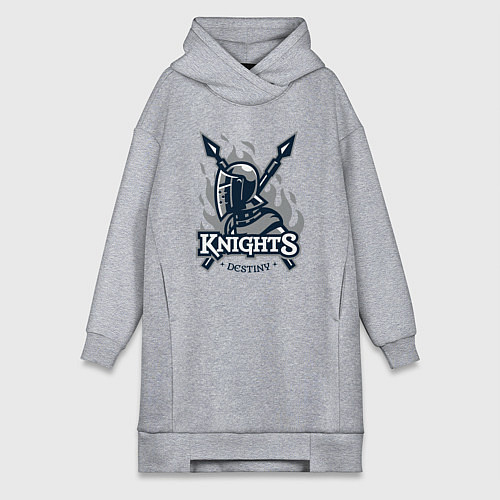 Женская толстовка-платье Судьба рыцаря / Меланж – фото 1