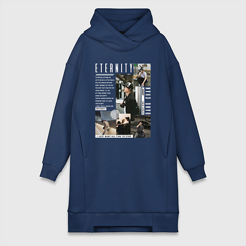 Женская толстовка-платье Stray kids Bang Chan Eternity / Тёмно-синий – фото 1